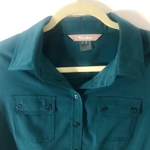 Green chiffon blouse - Picture 3 of 4